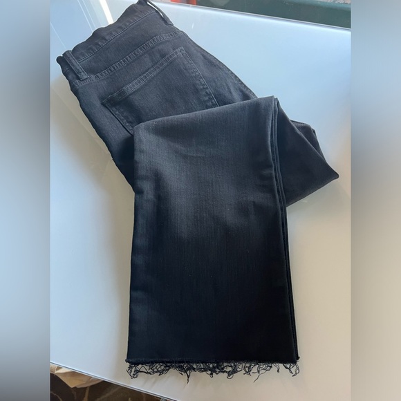 Current/Elliott - The High Waist Kick Jean In Jet Black - Picture 5 of 6